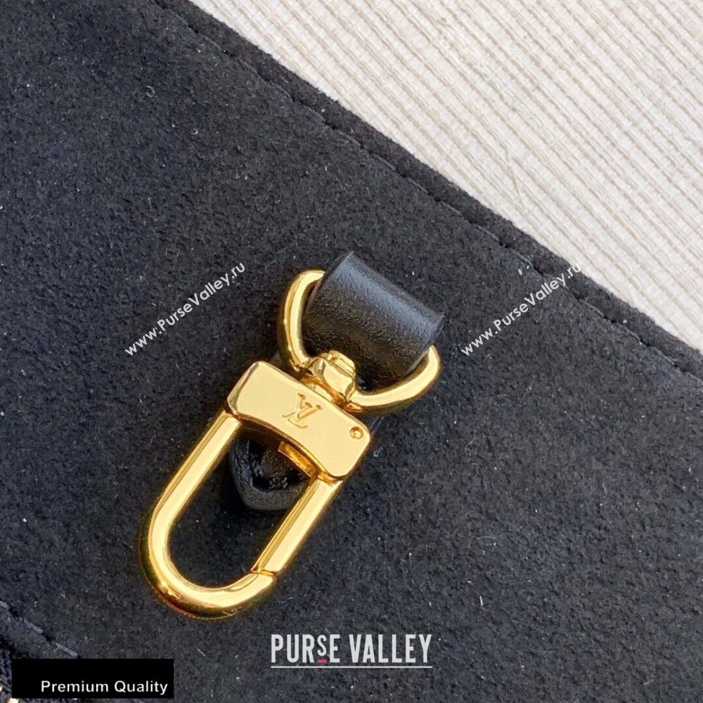 Louis Vuitton LV Crafty Onthego MM Tote Bag Braided Top Handle M45375 Black 2020 (kiki-20100703)