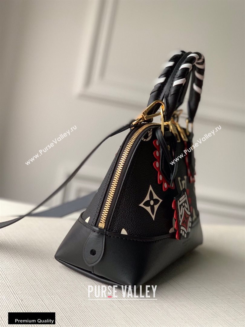 Louis Vuitton LV Crafty Alma BB Bag Braided Top Handle Black 2020 (kiki-20100712)