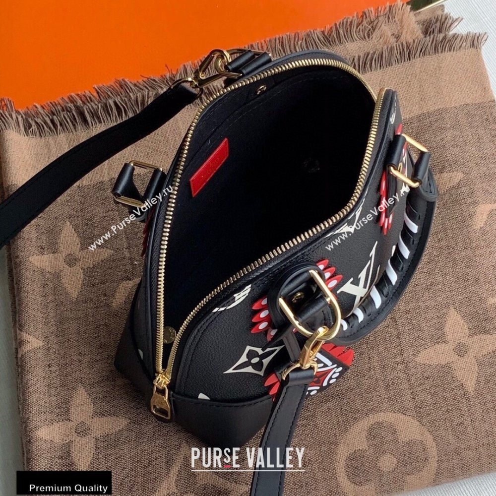 Louis Vuitton LV Crafty Alma BB Bag Braided Top Handle Black 2020 (kiki-20100712)