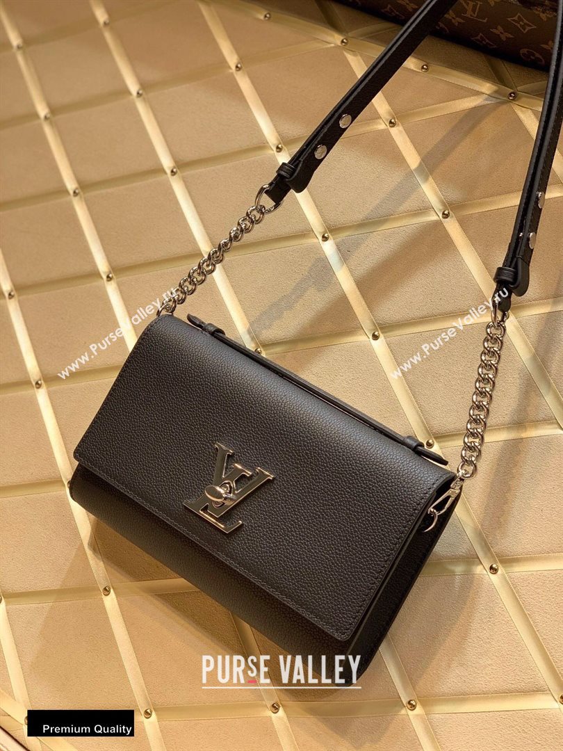 Louis Vuitton Lockme Clutch Bag M56088 Black 2020 (kiki-20100725)