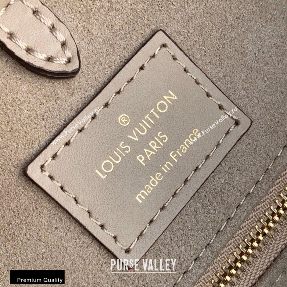 Louis Vuitton Grained Leather OnTheGo MM Tote Bag M45494 Tourterelle Gray 2020 (kiki-20100718)