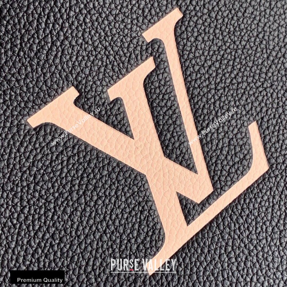 Louis Vuitton Grained Leather OnTheGo MM Tote Bag M45495 Black 2020 (kiki-20100717)