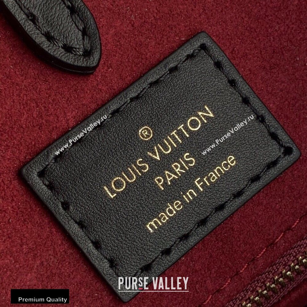 Louis Vuitton Grained Leather OnTheGo MM Tote Bag M45495 Black 2020 (kiki-20100717)