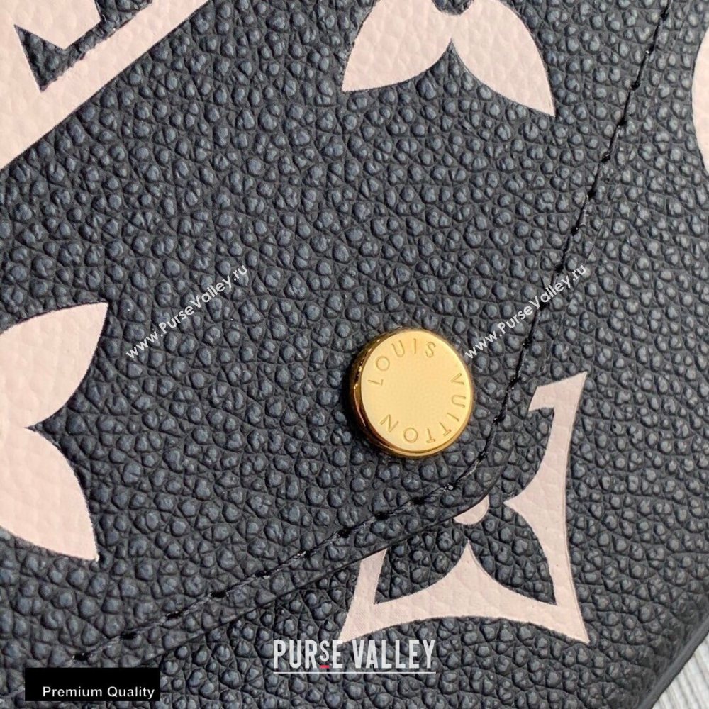 Louis Vuitton Grained Leather Felicie Pochette Bag M69977 Black 2020 (kiki-20100719)