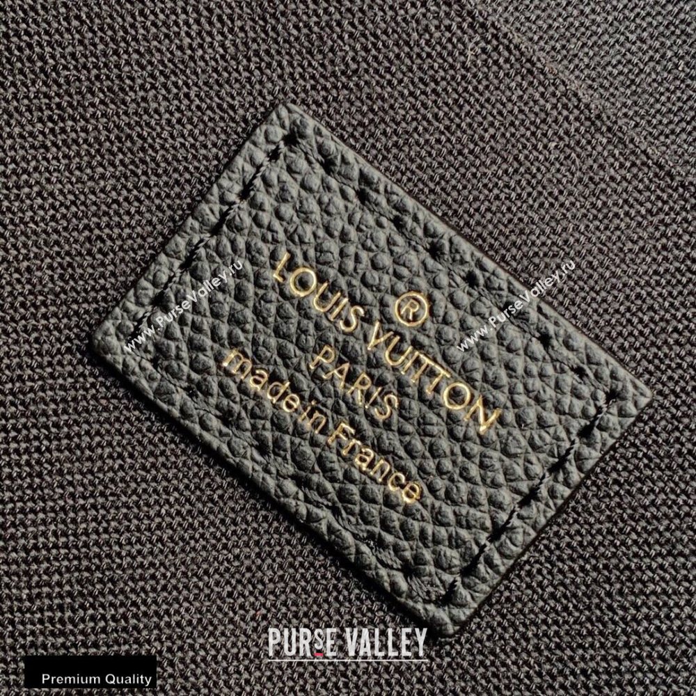Louis Vuitton Grained Leather Felicie Pochette Bag M69977 Black 2020 (kiki-20100719)