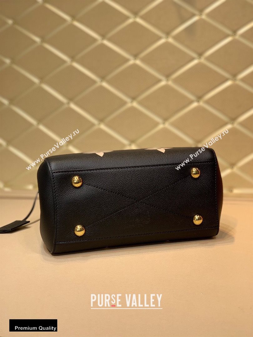 Louis Vuitton Grained Leather Montaigne BB Bag M45489 Black 2020 (kiki-20100715)