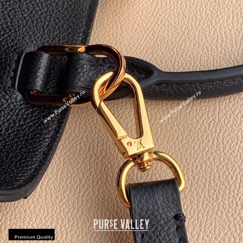 Louis Vuitton Grained Leather Montaigne BB Bag M45489 Black 2020 (kiki-20100715)