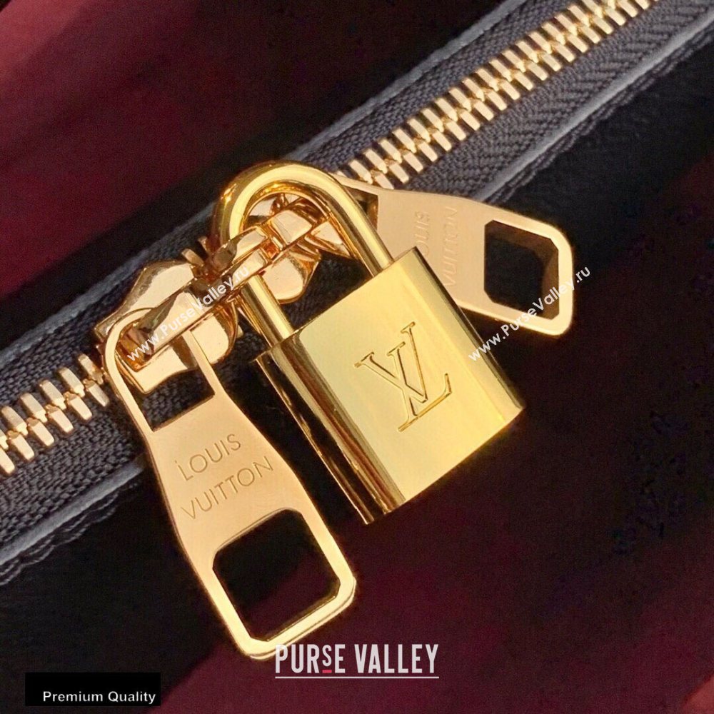 Louis Vuitton Grained Leather Montaigne BB Bag M45489 Black 2020 (kiki-20100715)