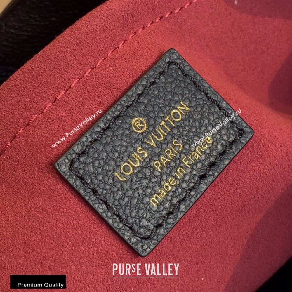 Louis Vuitton Grained Leather Montaigne BB Bag M45489 Black 2020 (kiki-20100715)