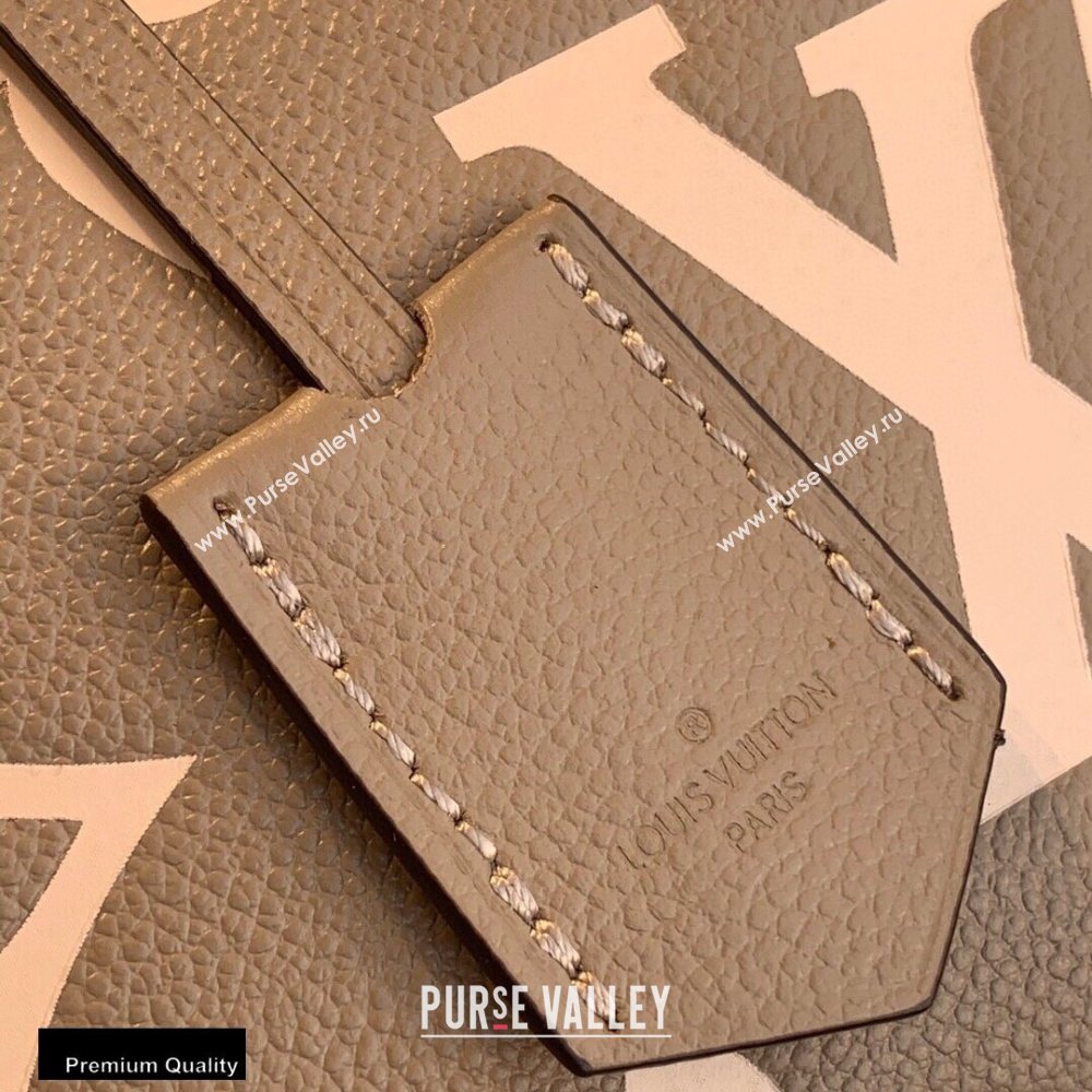 Louis Vuitton Grained Leather Montaigne BB Bag M45489 Tourterelle Gray 2020 (kiki-20100716)