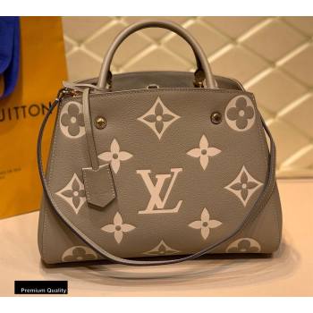 Louis Vuitton Grained Leather Montaigne MM Bag M45499 Tourterelle Gray 2020 (kiki-20100714)