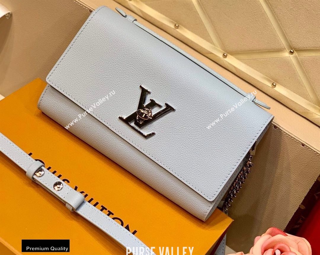 Louis Vuitton Lockme Clutch Bag M56136 Olympe Blue 2020 (kiki-20100727)