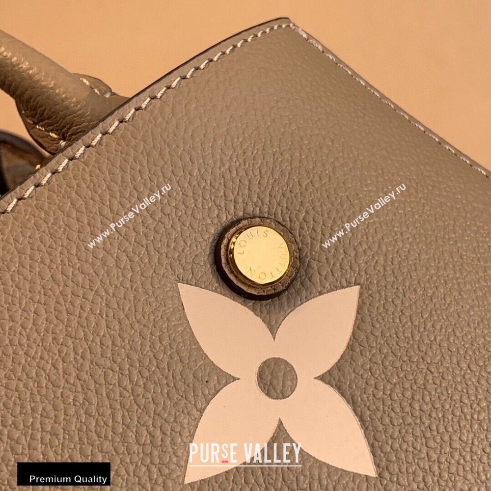 Louis Vuitton Grained Leather Montaigne MM Bag M45499 Tourterelle Gray 2020 (kiki-20100714)