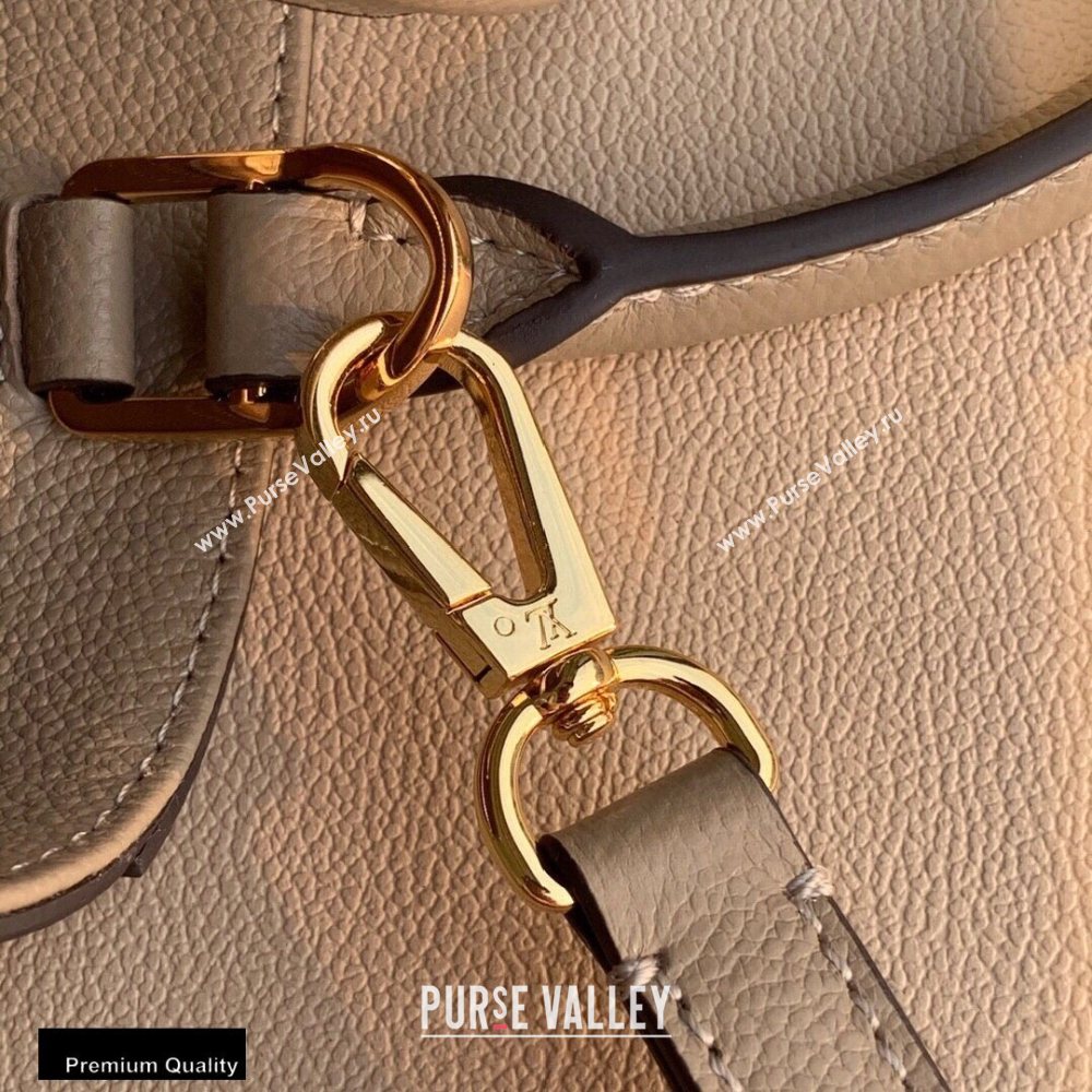 Louis Vuitton Grained Leather Montaigne MM Bag M45499 Tourterelle Gray 2020 (kiki-20100714)