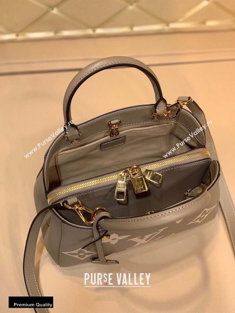 Louis Vuitton Grained Leather Montaigne MM Bag M45499 Tourterelle Gray 2020 (kiki-20100714)