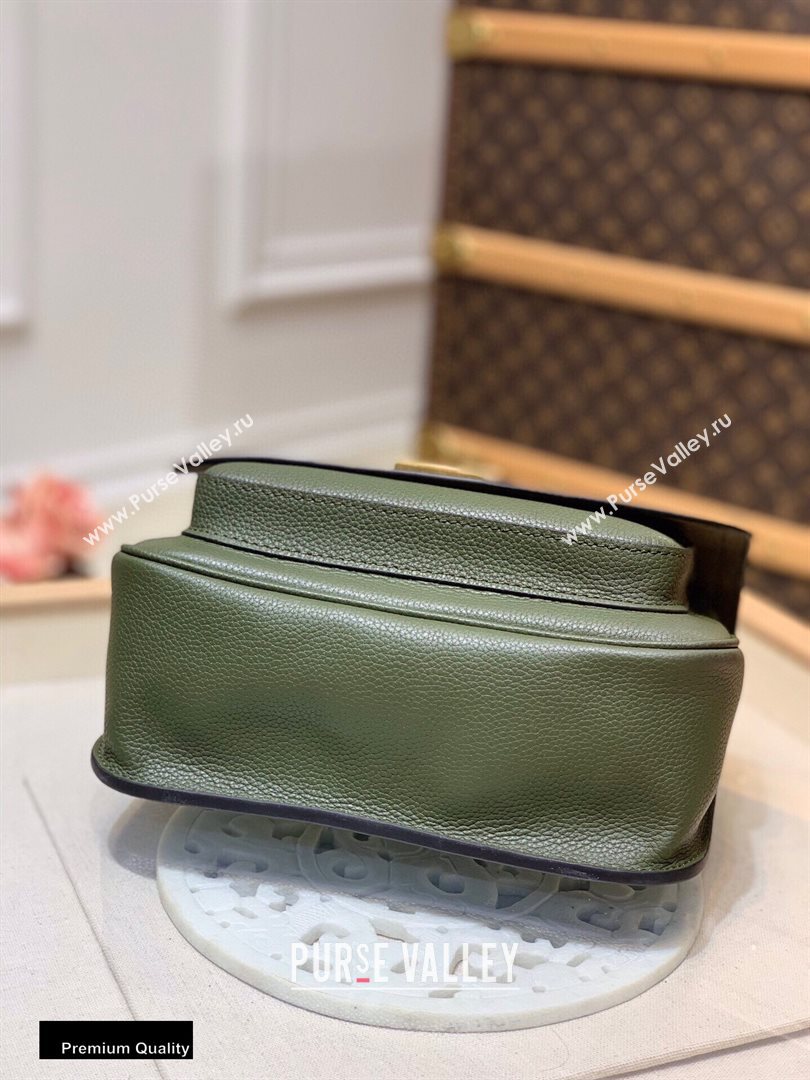 Louis Vuitton Grained Calf Leather Lockme Chain PM Bag M57067 Khaki Green 2020 (kiki-20100721)