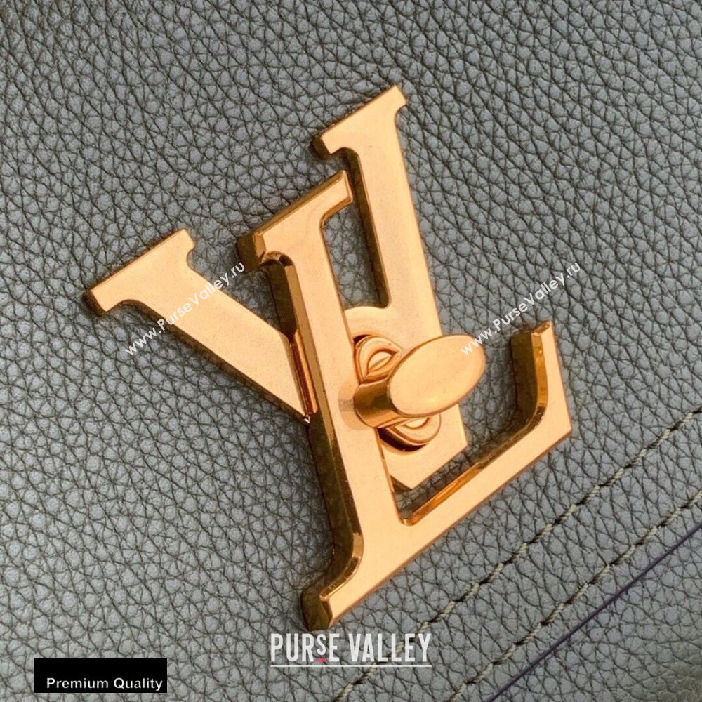 Louis Vuitton Grained Calf Leather Lockme Chain PM Bag M57067 Khaki Green 2020 (kiki-20100721)