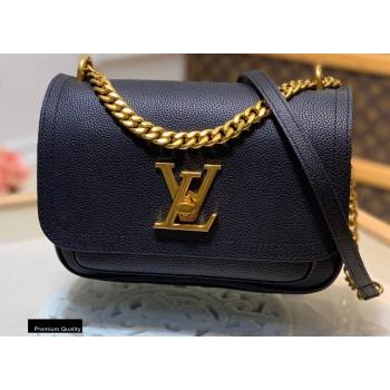 Louis Vuitton Grained Calf Leather Lockme Chain PM Bag M57073 Black 2020 (kiki-20100722)