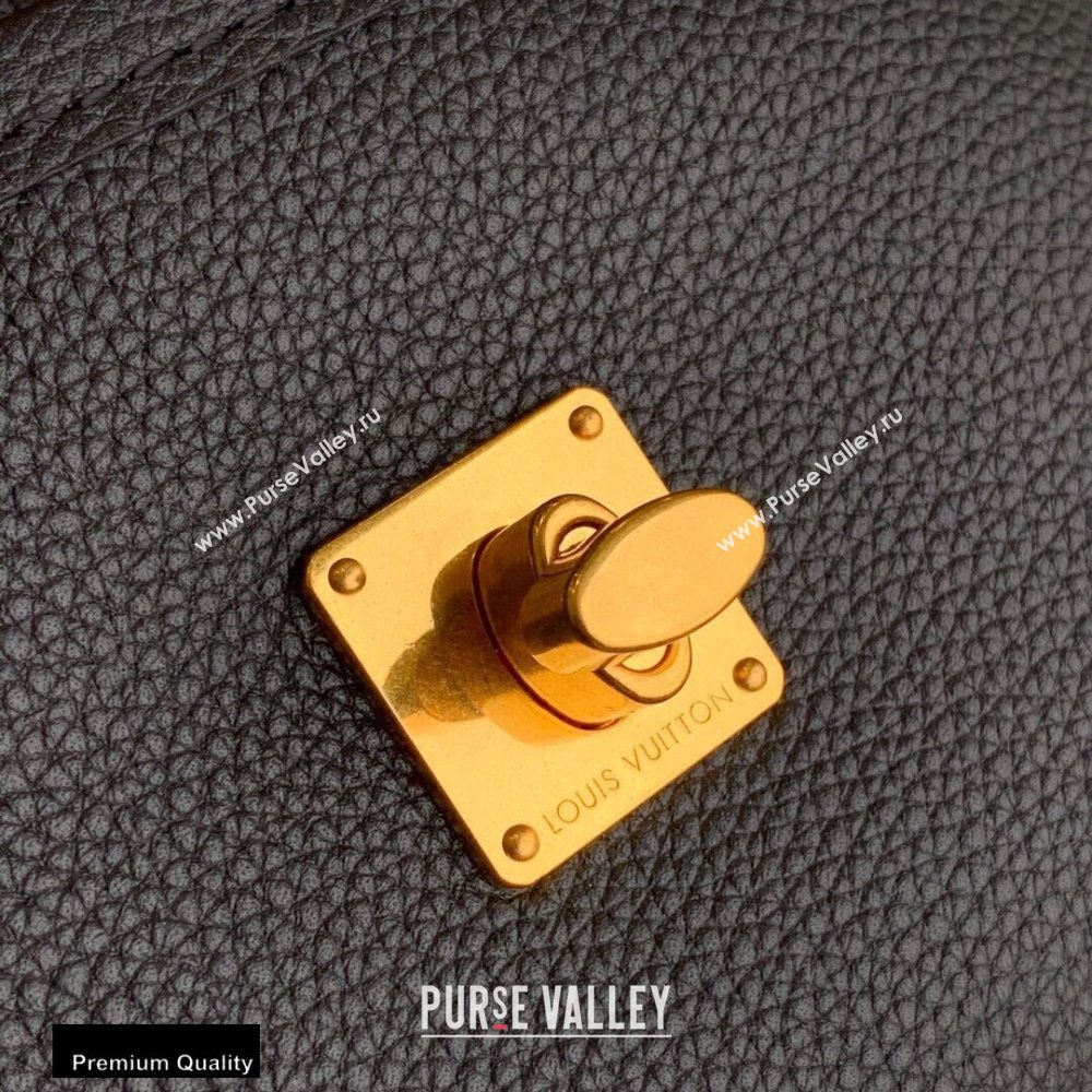 Louis Vuitton Grained Calf Leather Lockme Chain PM Bag M57073 Black 2020 (kiki-20100722)