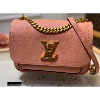 Louis Vuitton Grained Calf Leather Lockme Chain PM Bag M57071 Rose des Sables Pink 2020 (kiki-20100724)