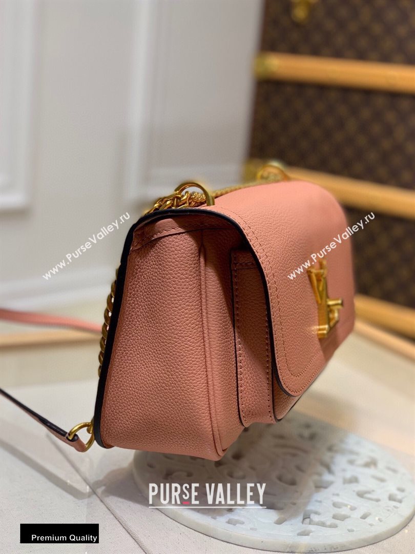 Louis Vuitton Grained Calf Leather Lockme Chain PM Bag M57071 Rose des Sables Pink 2020 (kiki-20100724)