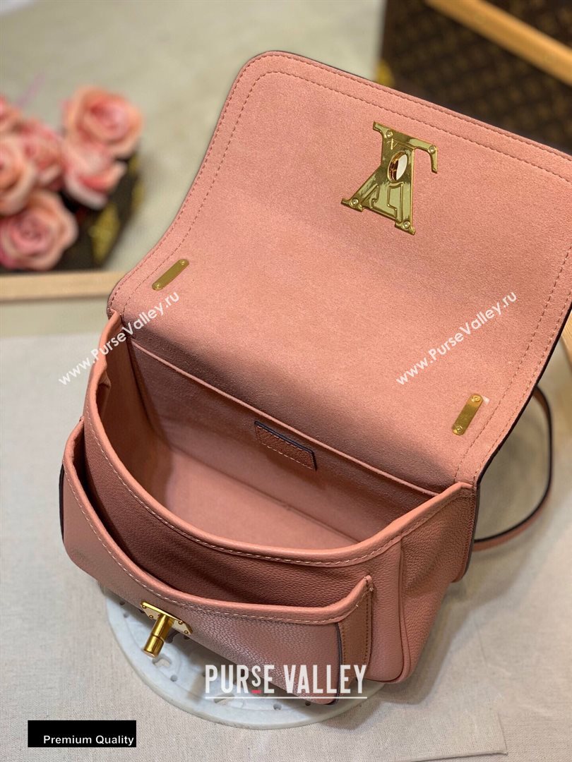 Louis Vuitton Grained Calf Leather Lockme Chain PM Bag M57071 Rose des Sables Pink 2020 (kiki-20100724)