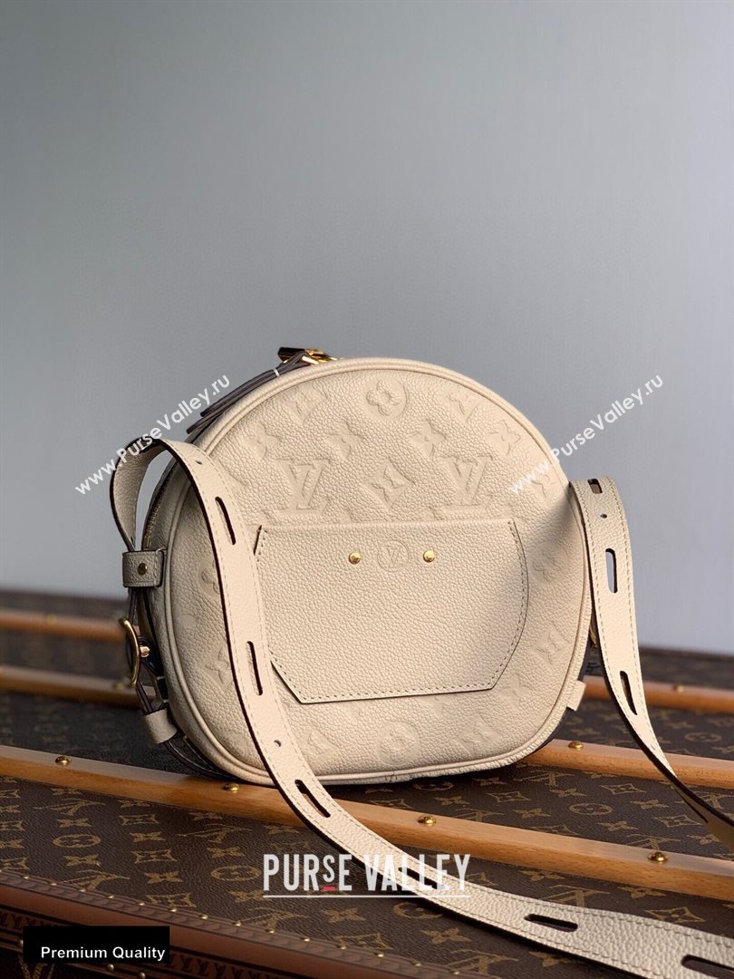 Louis Vuitton Monogram Empreinte Boite Chapeau Souple MM Bag M45276 Creme 2020 (kiki-20100839)