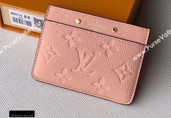 Louis Vuitton Monogram Empreinte Card Holder M69174 Rose Poudre Pink 2020 (kiki-20100838)