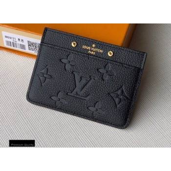 Louis Vuitton Monogram Empreinte Card Holder M69171 Black 2020 (kiki-20100837)