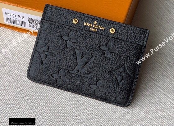 Louis Vuitton Monogram Empreinte Card Holder M69171 Black 2020 (kiki-20100837)