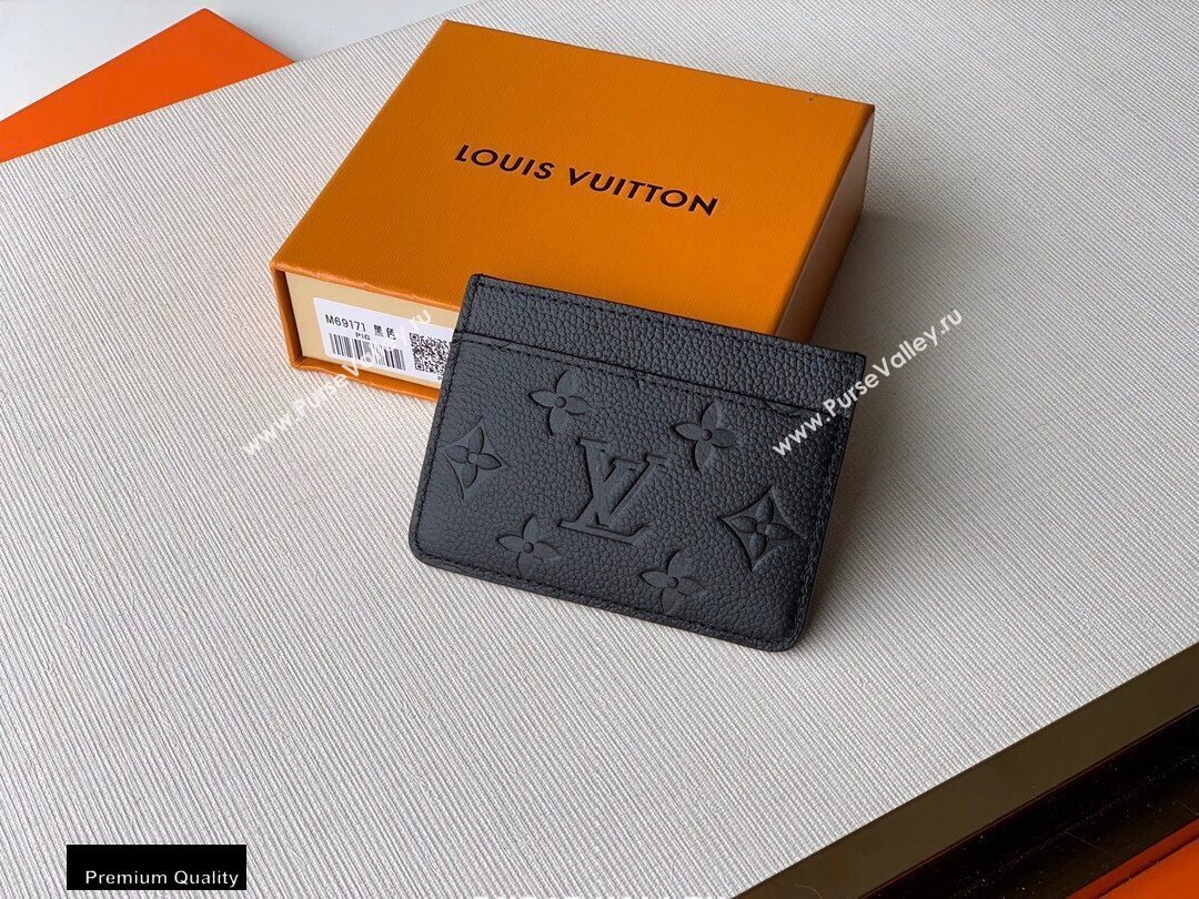 Louis Vuitton Monogram Empreinte Card Holder M69171 Black 2020 (kiki-20100837)