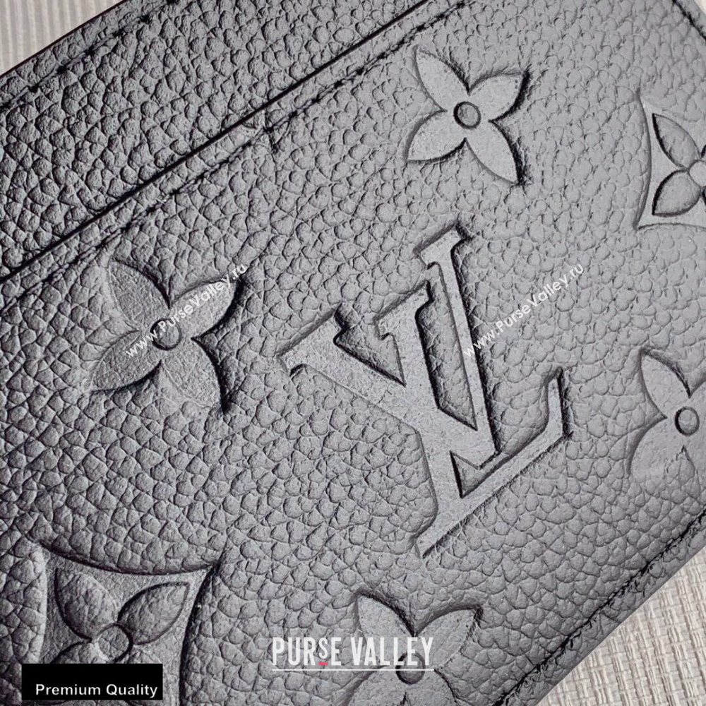 Louis Vuitton Monogram Empreinte Card Holder M69171 Black 2020 (kiki-20100837)