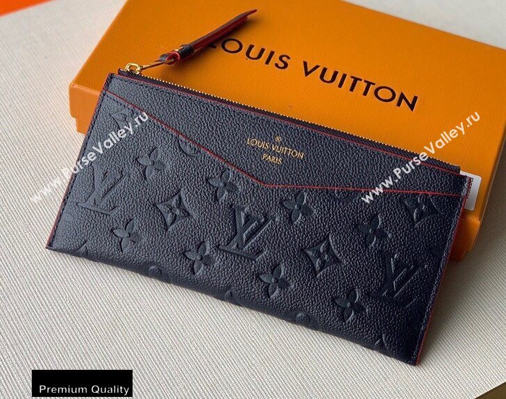 Louis Vuitton Monogram Empreinte Pochette Melanie BB Pouch Clutch Bag M68713 Marine Rouge 2020 (kiki-20100833)