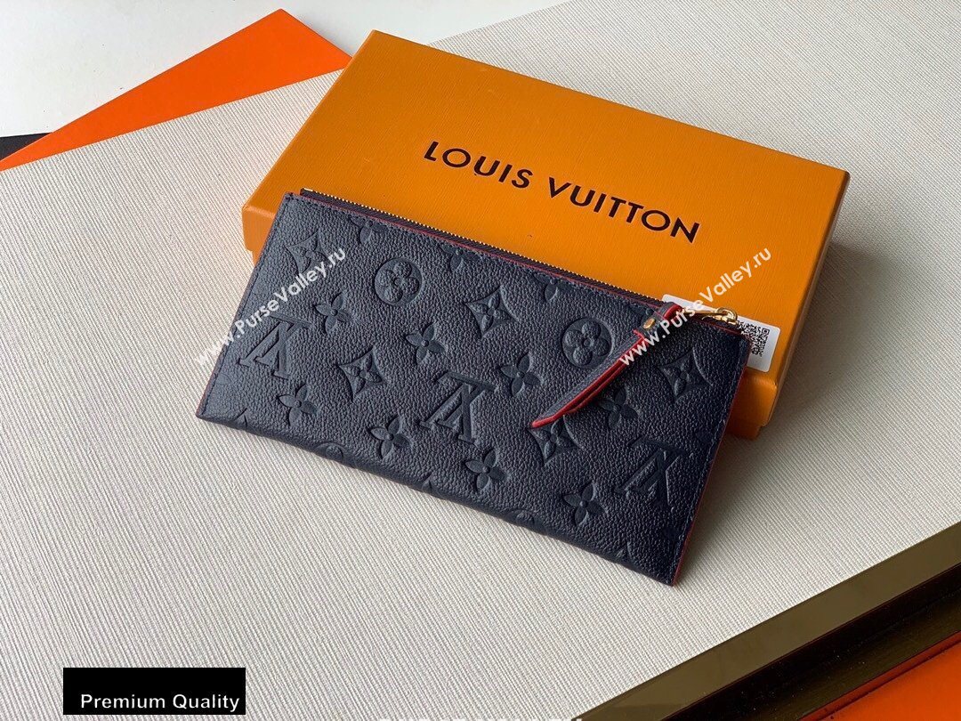 Louis Vuitton Monogram Empreinte Pochette Melanie BB Pouch Clutch Bag M68713 Marine Rouge 2020 (kiki-20100833)