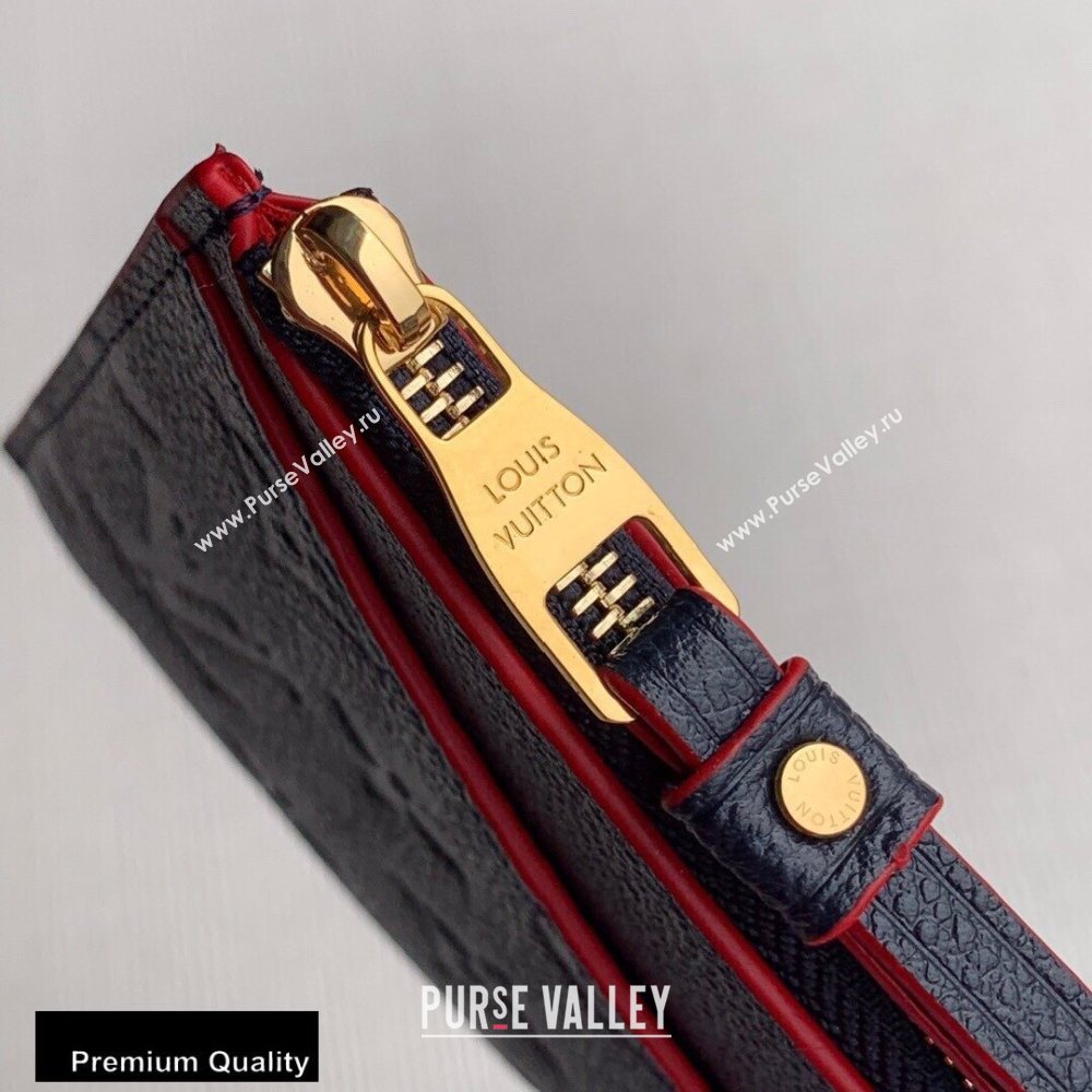 Louis Vuitton Monogram Empreinte Pochette Melanie BB Pouch Clutch Bag M68713 Marine Rouge 2020 (kiki-20100833)