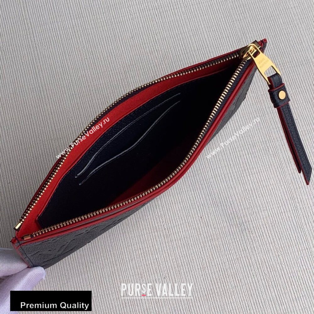 Louis Vuitton Monogram Empreinte Pochette Melanie BB Pouch Clutch Bag M68713 Marine Rouge 2020 (kiki-20100833)
