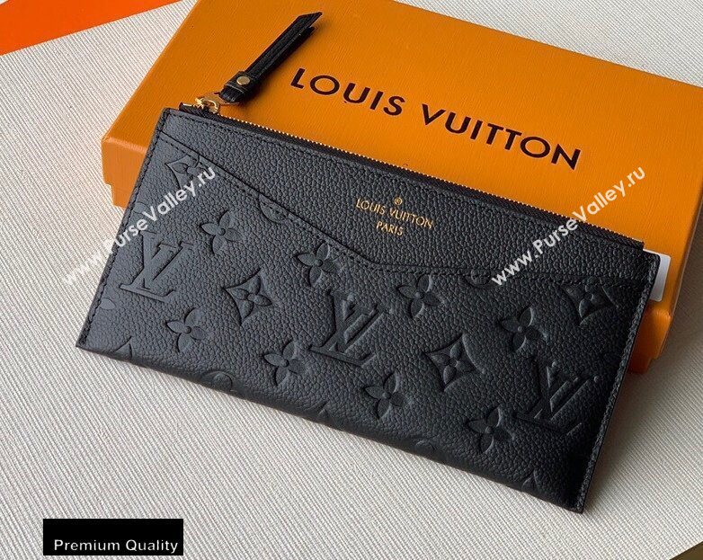 Louis Vuitton Monogram Empreinte Pochette Melanie BB Pouch Clutch Bag M68712 Black 2020 (kiki-20100832)