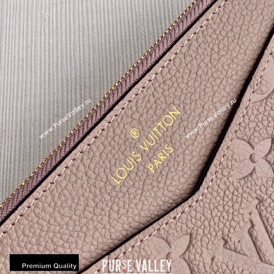 Louis Vuitton Monogram Empreinte Pochette Melanie BB Pouch Clutch Bag M68714 Tourterelle Beige 2020 (kiki-20100834)