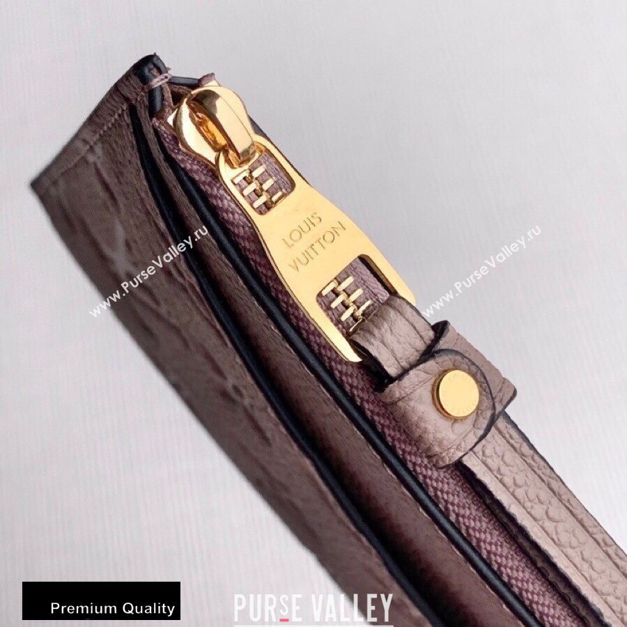 Louis Vuitton Monogram Empreinte Pochette Melanie BB Pouch Clutch Bag M68714 Tourterelle Beige 2020 (kiki-20100834)