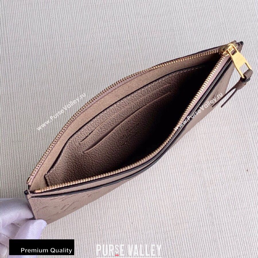 Louis Vuitton Monogram Empreinte Pochette Melanie BB Pouch Clutch Bag M68714 Tourterelle Beige 2020 (kiki-20100834)