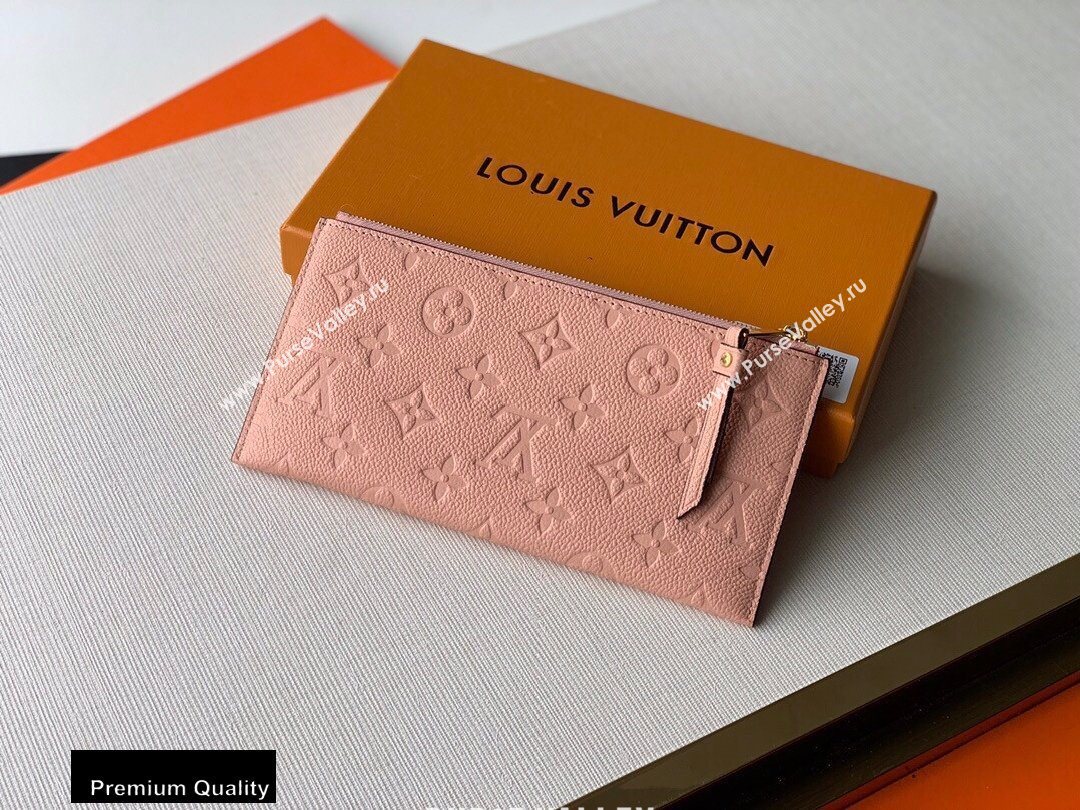 Louis Vuitton Monogram Empreinte Pochette Melanie BB Pouch Clutch Bag Pink 2020 (kiki-20100836)