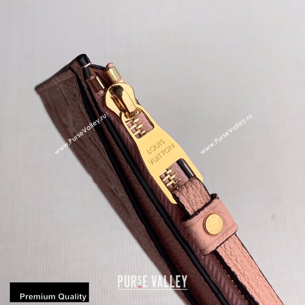 Louis Vuitton Monogram Empreinte Pochette Melanie BB Pouch Clutch Bag Pink 2020 (kiki-20100836)