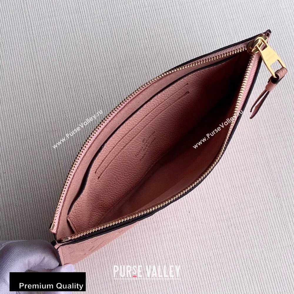 Louis Vuitton Monogram Empreinte Pochette Melanie BB Pouch Clutch Bag Pink 2020 (kiki-20100836)