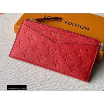 Louis Vuitton Monogram Empreinte Pochette Melanie BB Pouch Clutch Bag Red 2020 (kiki-20100835)