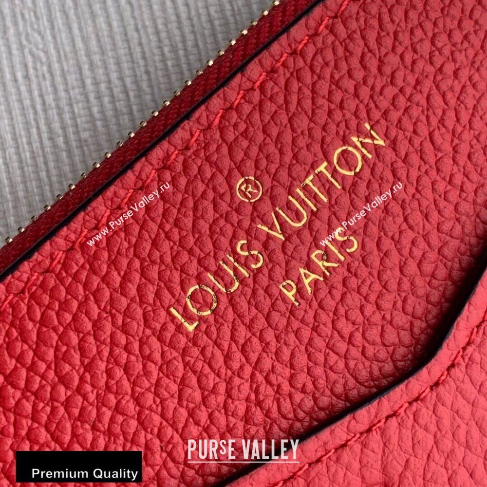 Louis Vuitton Monogram Empreinte Pochette Melanie BB Pouch Clutch Bag Red 2020 (kiki-20100835)