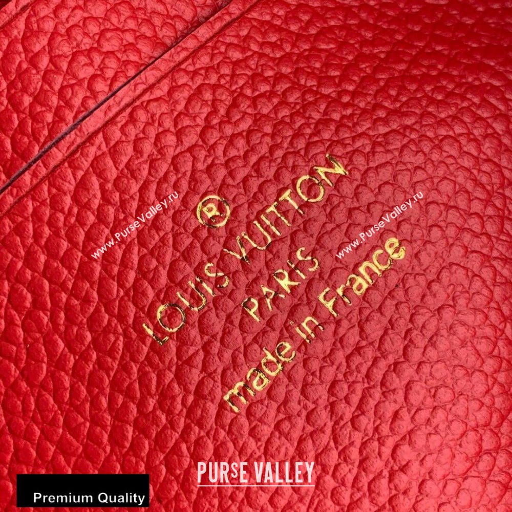 Louis Vuitton Monogram Empreinte Pochette Melanie BB Pouch Clutch Bag Red 2020 (kiki-20100835)