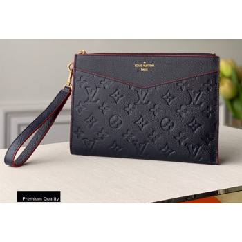 Louis Vuitton Monogram Empreinte Pochette Melanie MM Pouch Clutch Bag M68706 Marine Rouge 2020 (kiki-20100828)