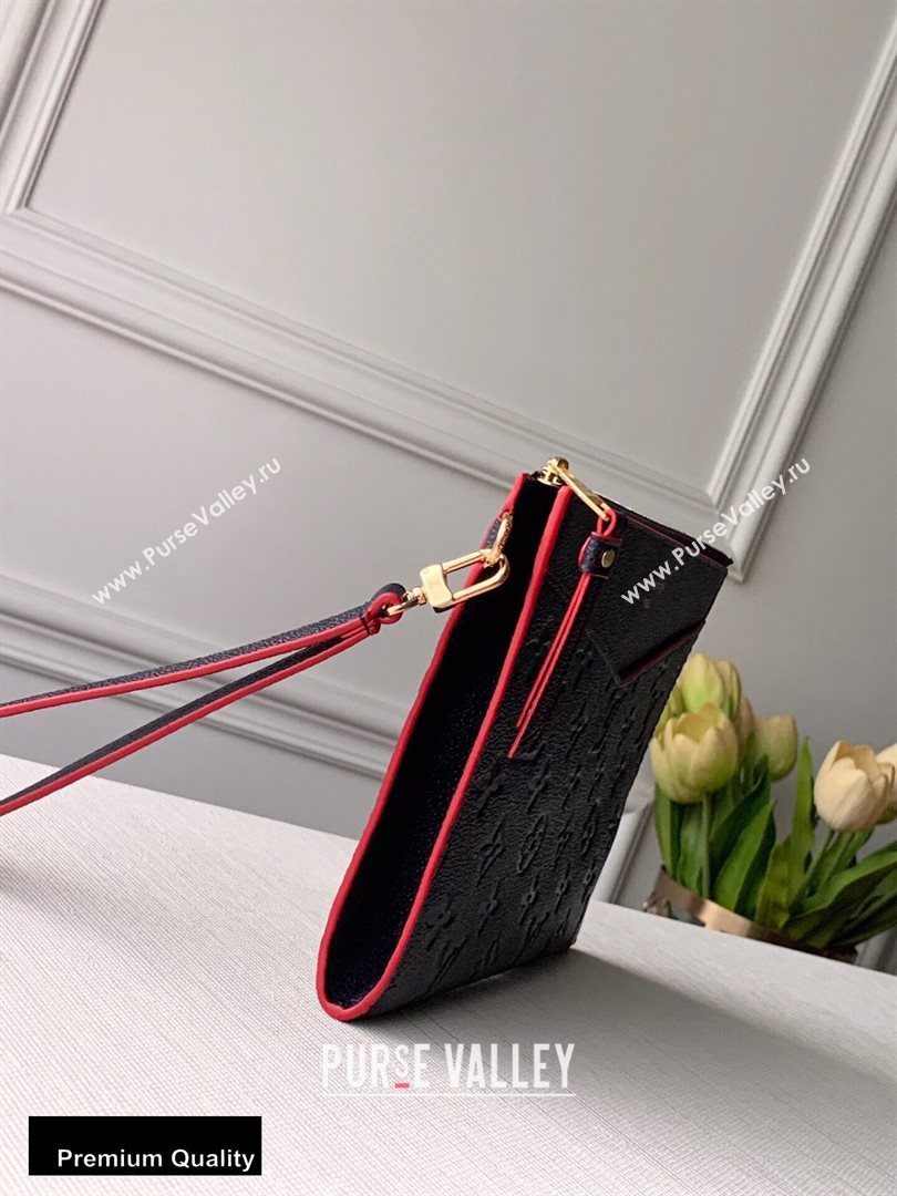 Louis Vuitton Monogram Empreinte Pochette Melanie MM Pouch Clutch Bag M68706 Marine Rouge 2020 (kiki-20100828)