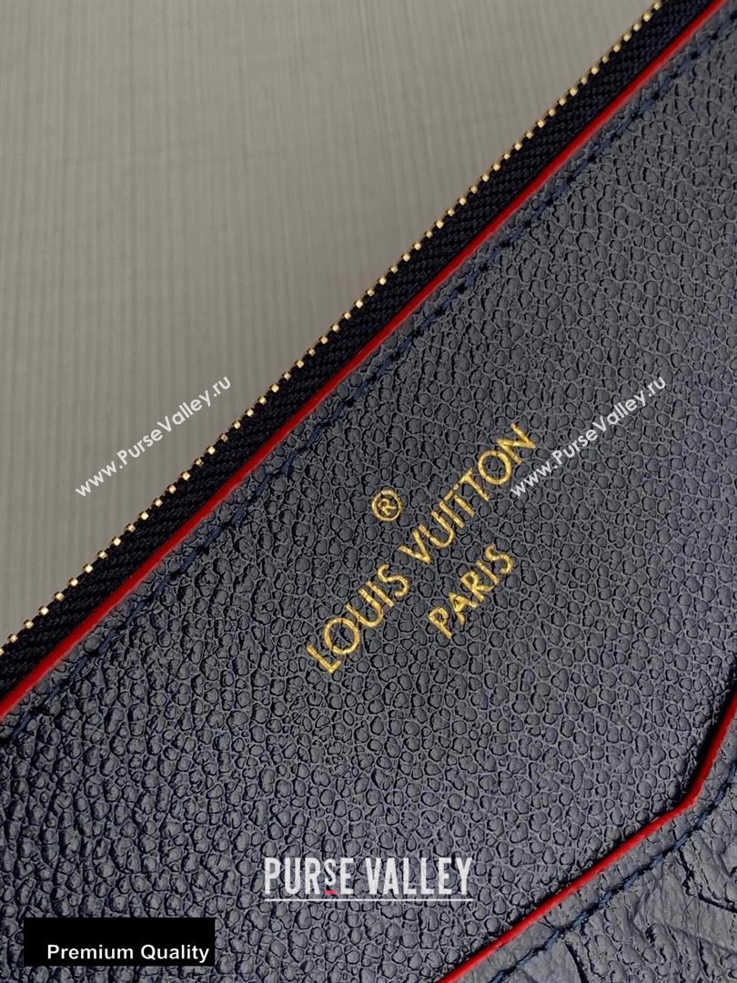 Louis Vuitton Monogram Empreinte Pochette Melanie MM Pouch Clutch Bag M68706 Marine Rouge 2020 (kiki-20100828)