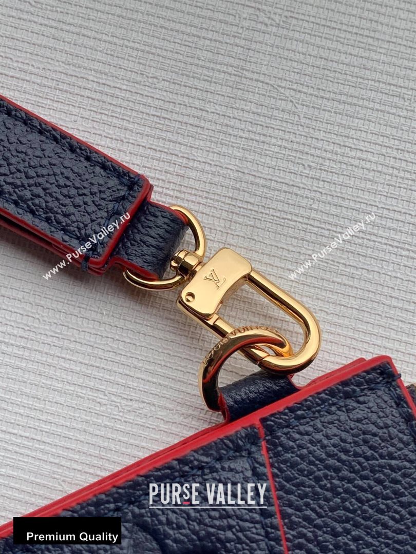 Louis Vuitton Monogram Empreinte Pochette Melanie MM Pouch Clutch Bag M68706 Marine Rouge 2020 (kiki-20100828)